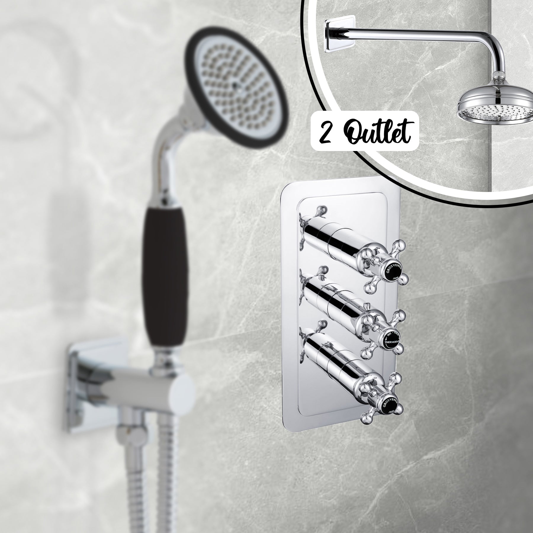 Thermostatic shower valve