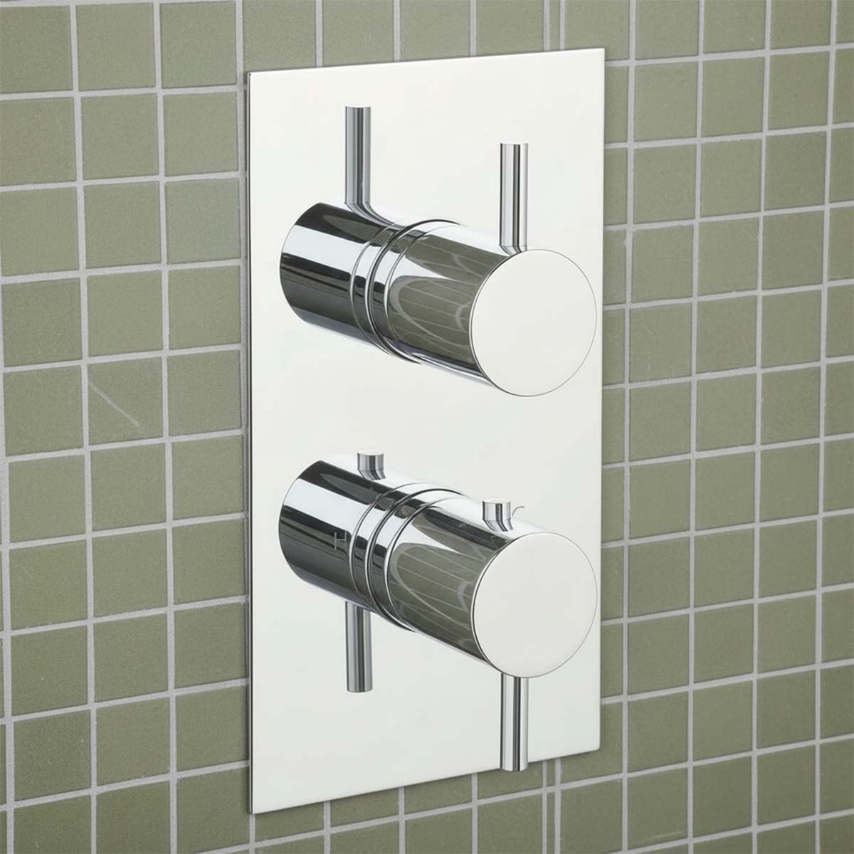 2 Outlet Concealed Thermostatic Shower Valve - Chrome