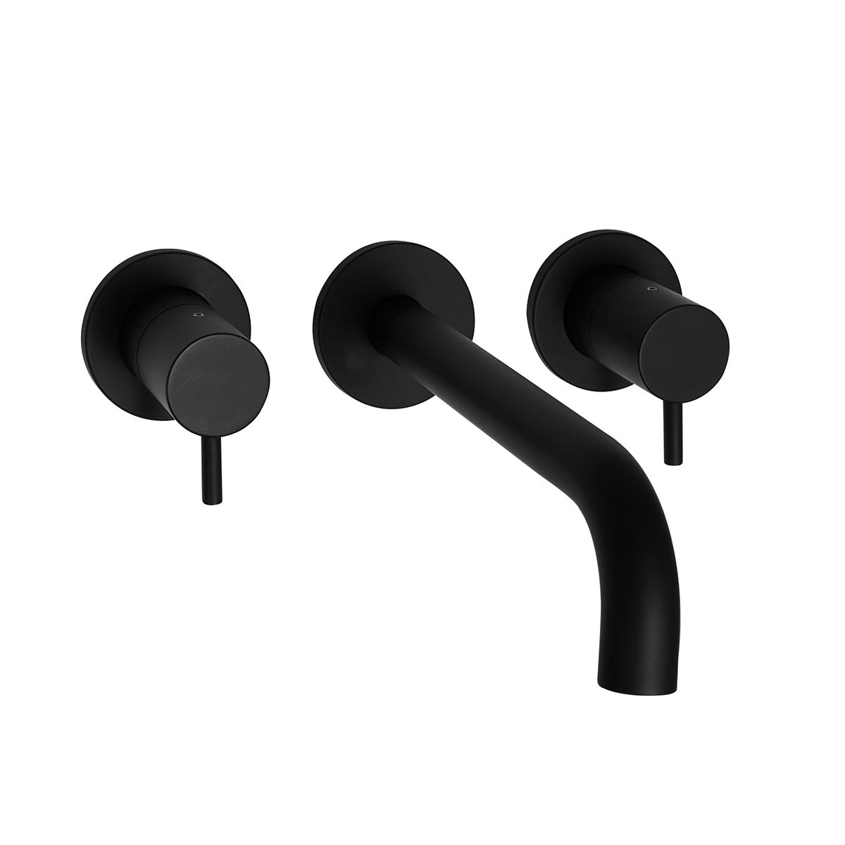 3-Hole Basin Mixer Wall Mounted - Matt Black