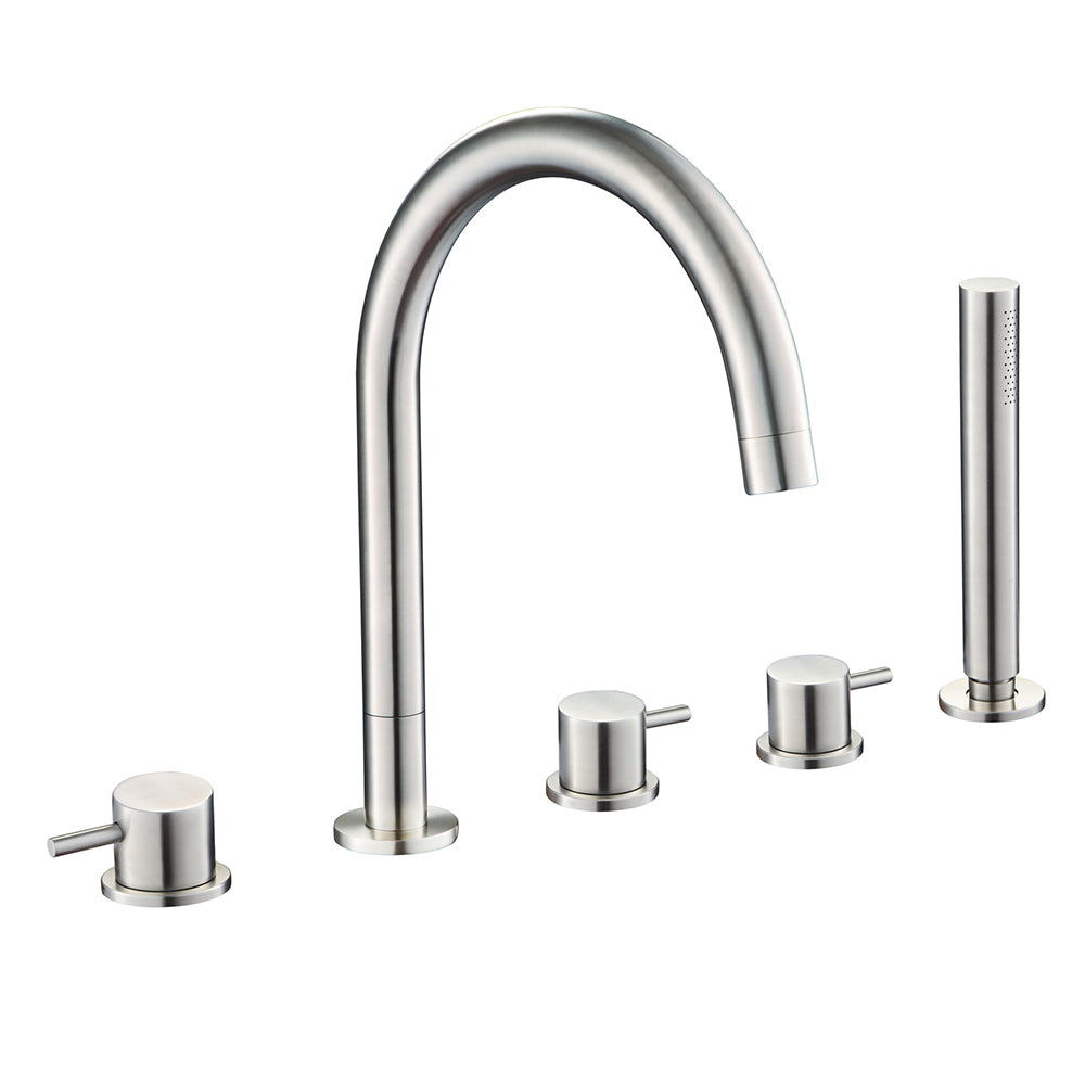 Brushed stainless steel bathroom mixer tap -Tapron