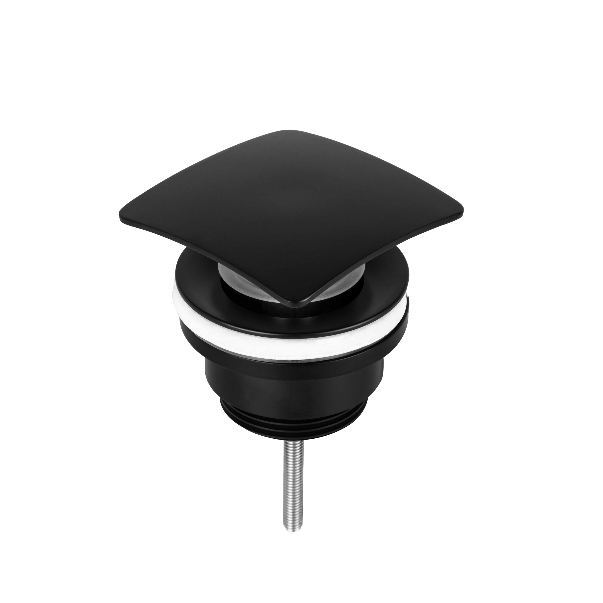 Matt black universal slotted and unslotted basin waste