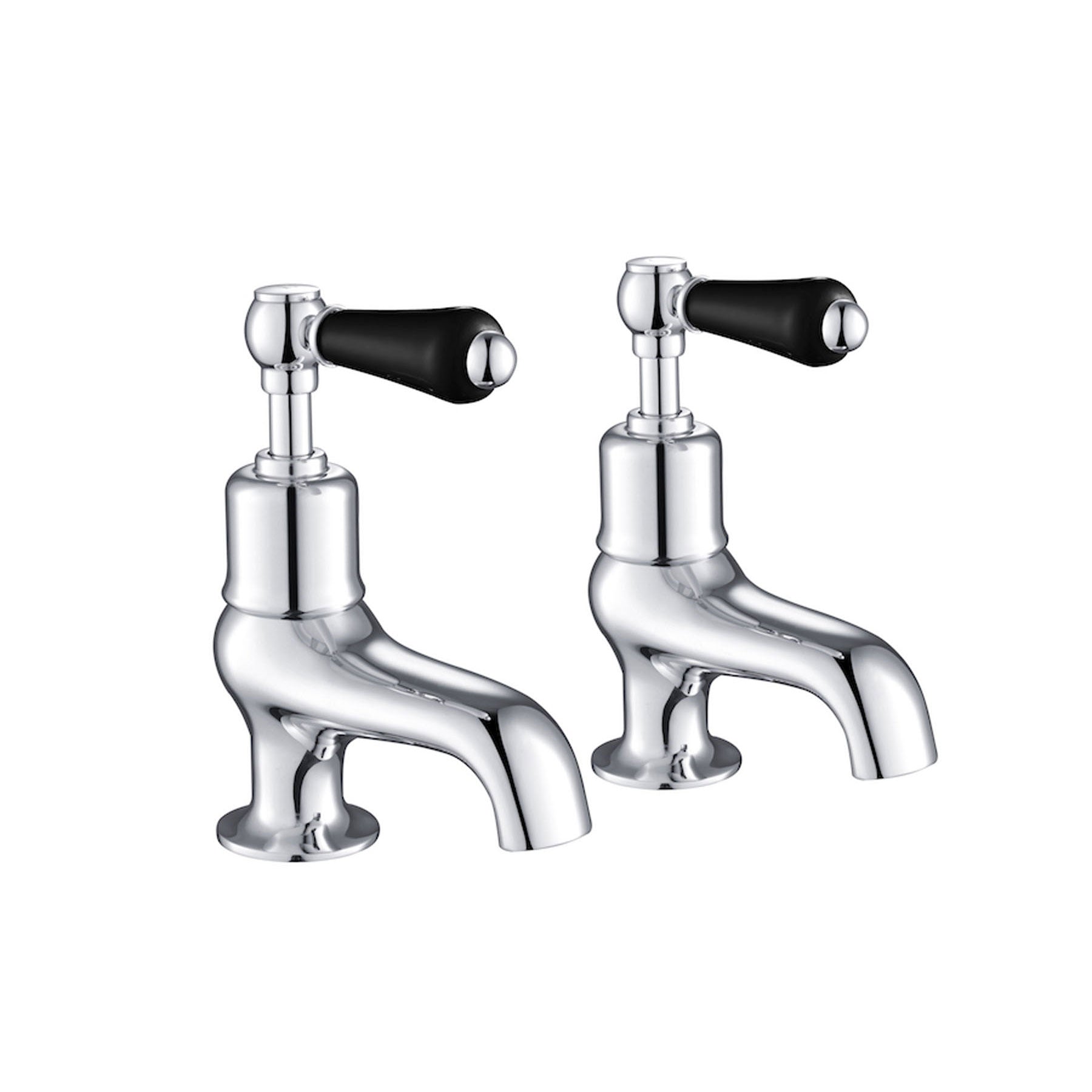 Polished chrome deck mounted bath tap - Set of 2