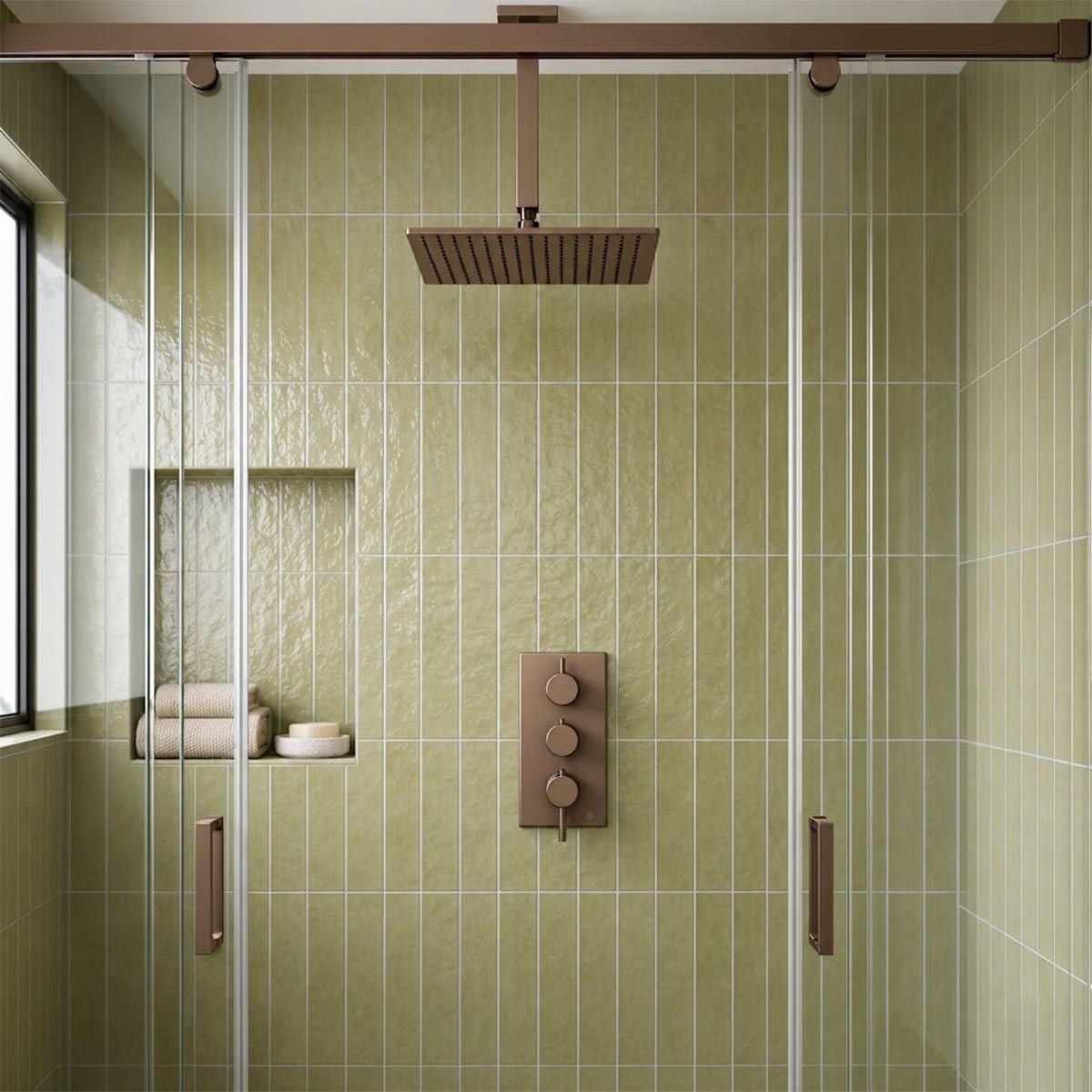 Brushed Bronze Ceiling Shower Arm 150mm in Ireland