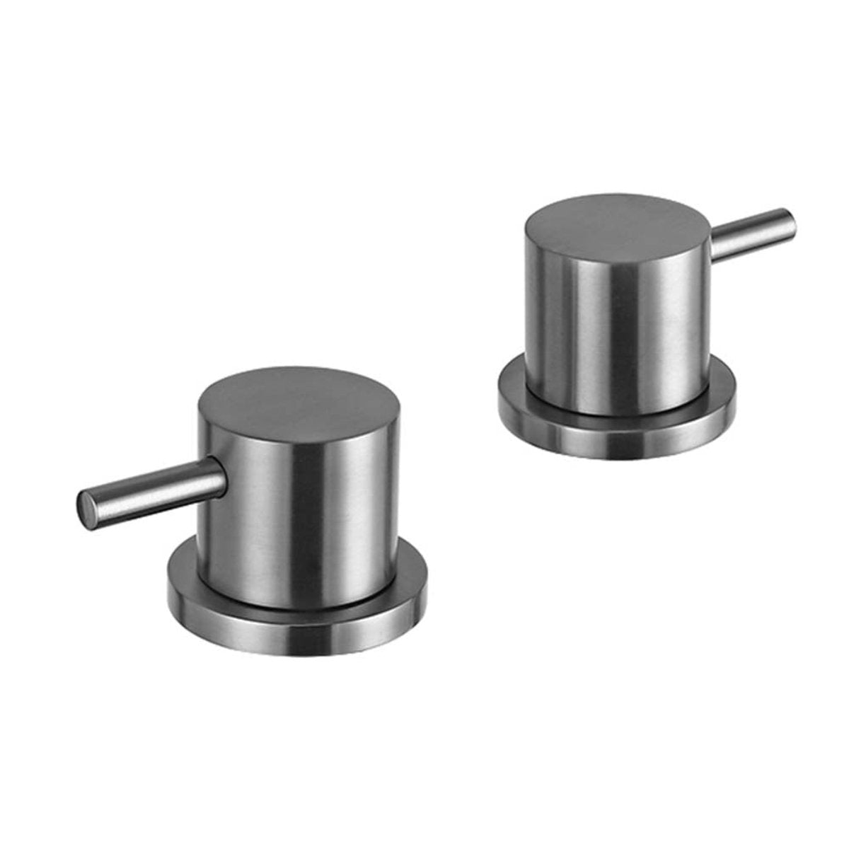 deck mounted control valves Brushed black