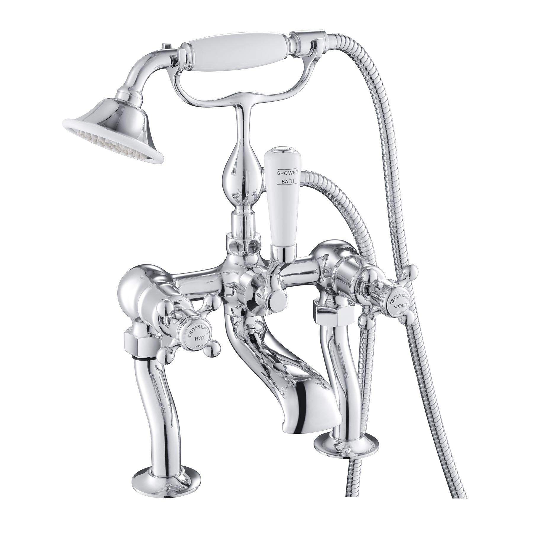 Polished chrome bath shower mixer tap kit