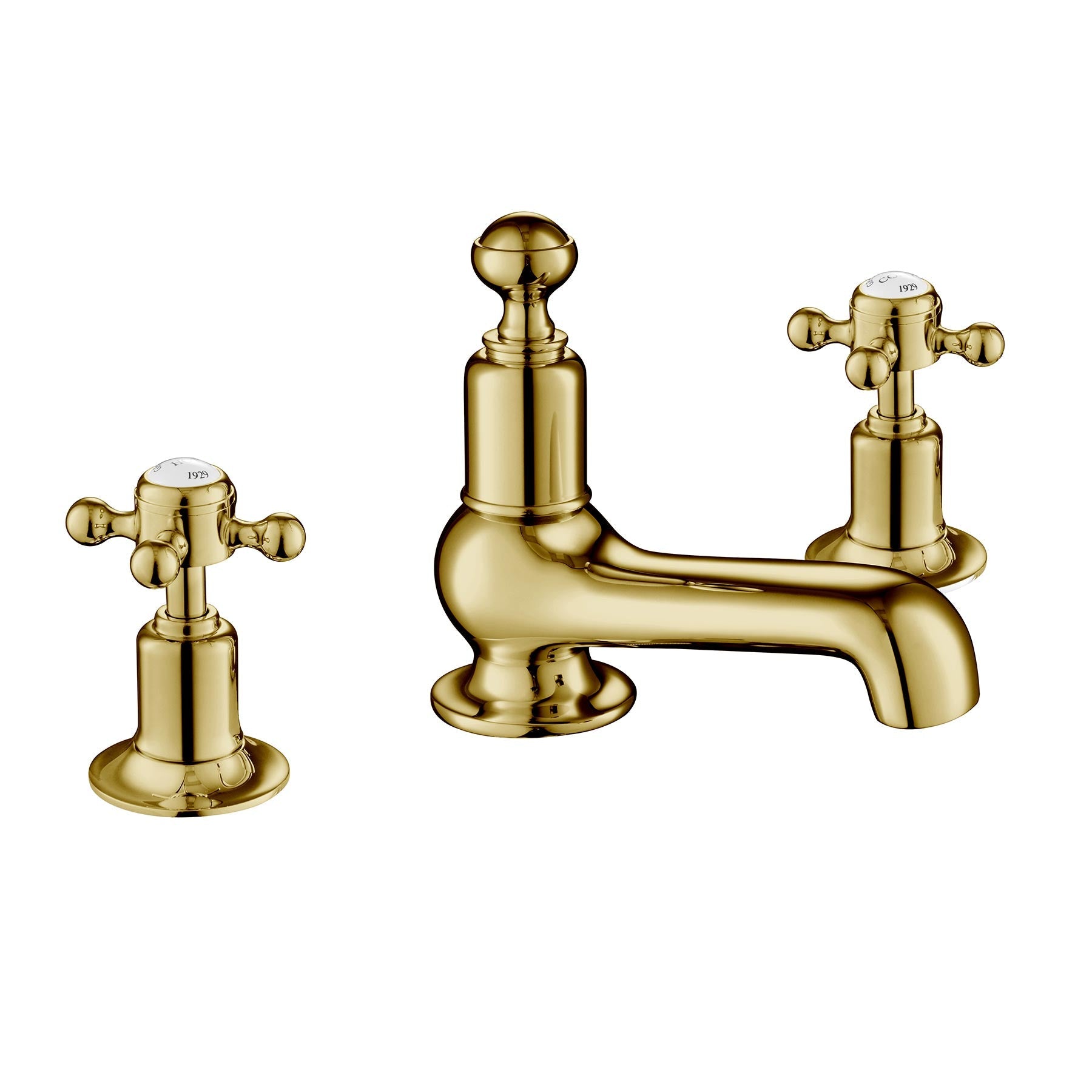 Chester gold cross 3 hole deck mounted bath filler LP 0.2