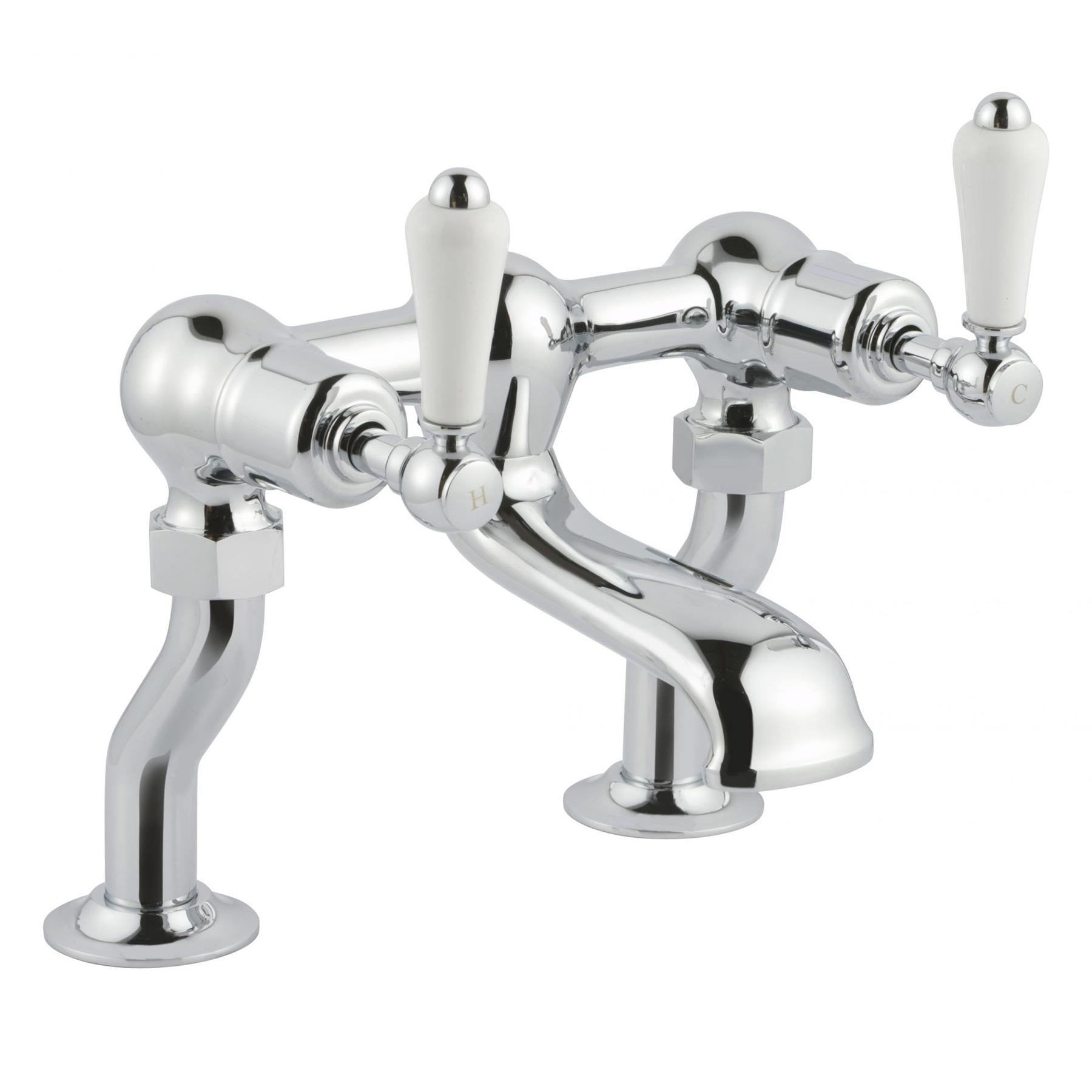 Chester lever deck-mounted bath filler - Chrome finish