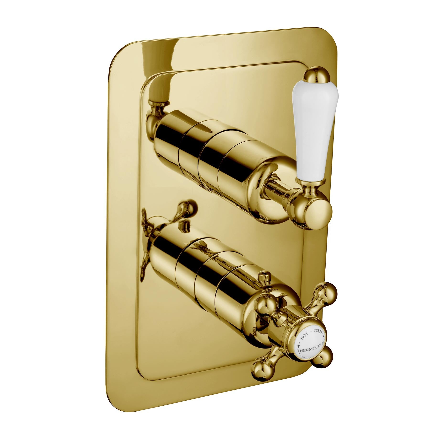 Chester Lever Gold Thermostatic Concealed 1 Outlet Shower Valve, vertical MP 0.5