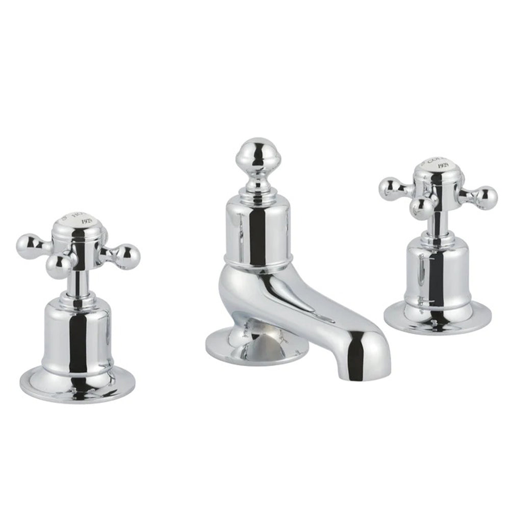 Victorian-style deck mounted sink tap