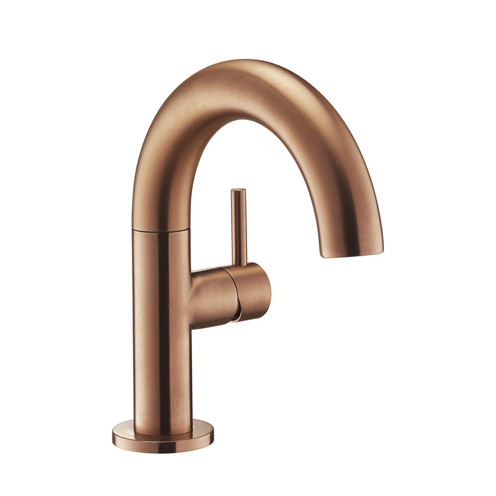 Brushed bronze mono basin tap
