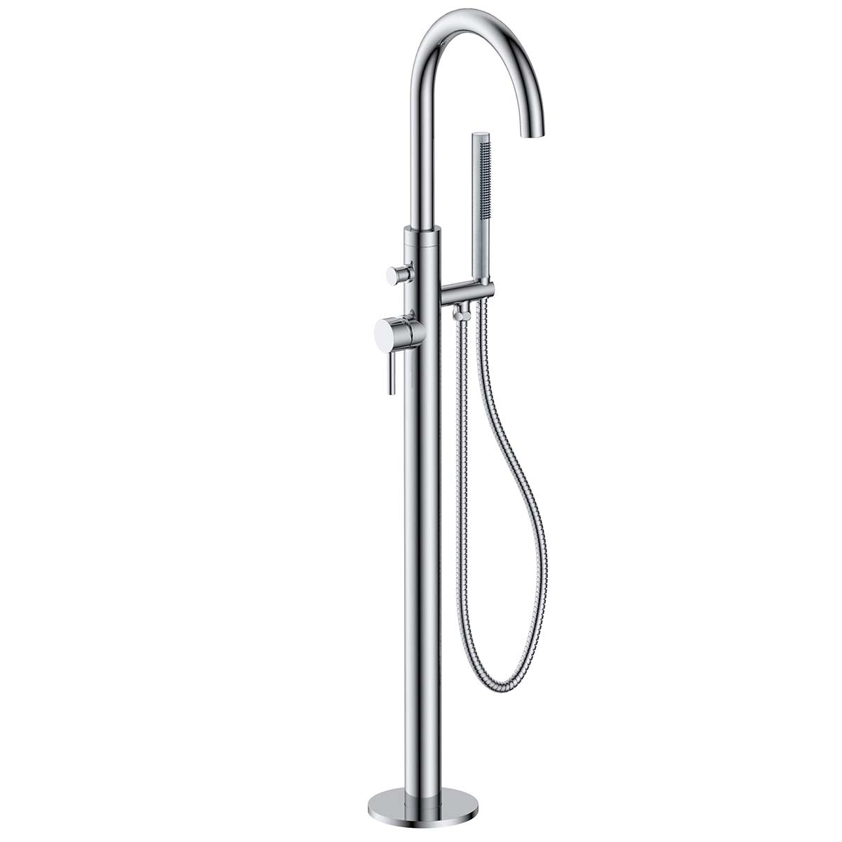 Floorstanding Bath Shower Mixer with Shower Kit - Chrome