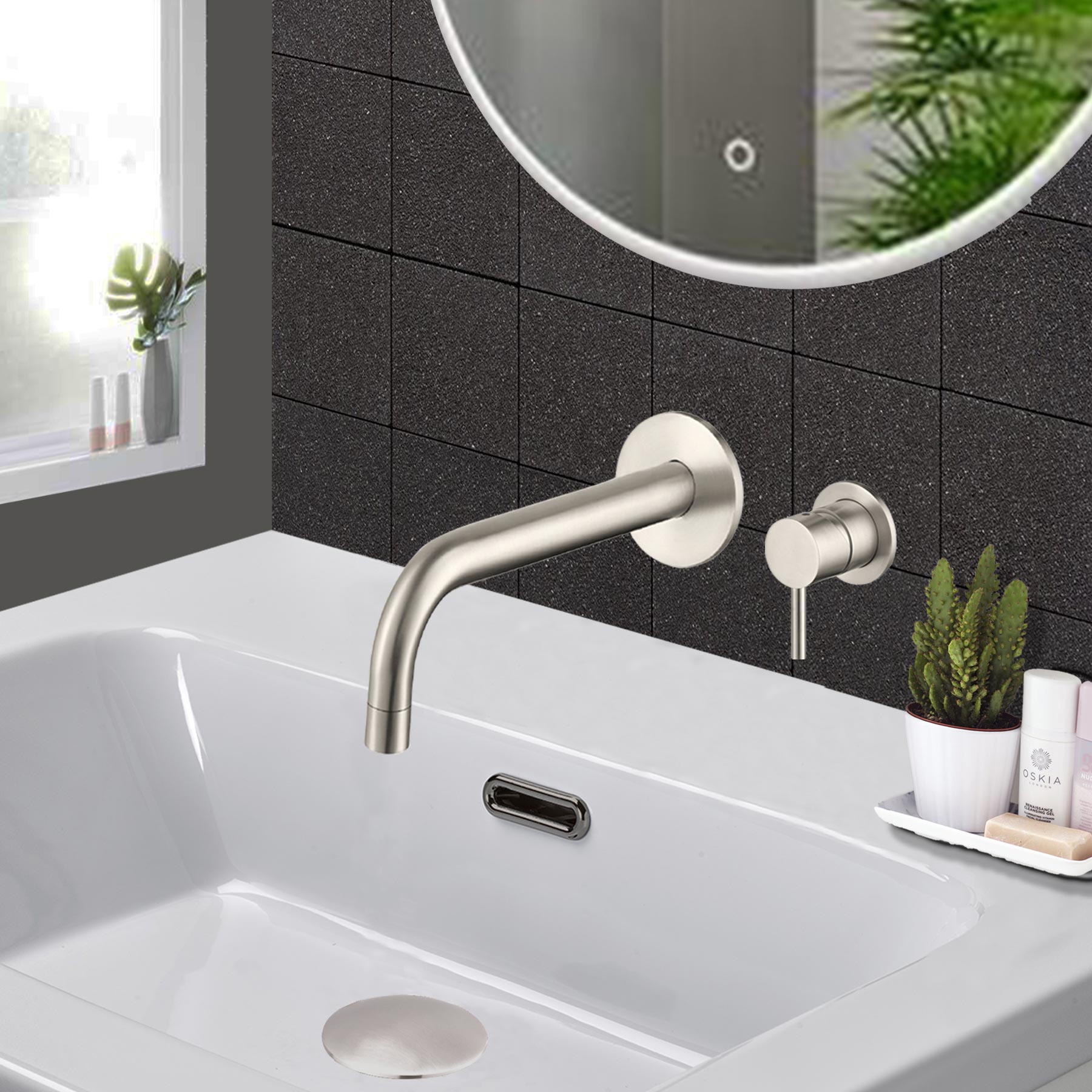 Inox Basin Spout 155mm HP1 - Brushed Steel