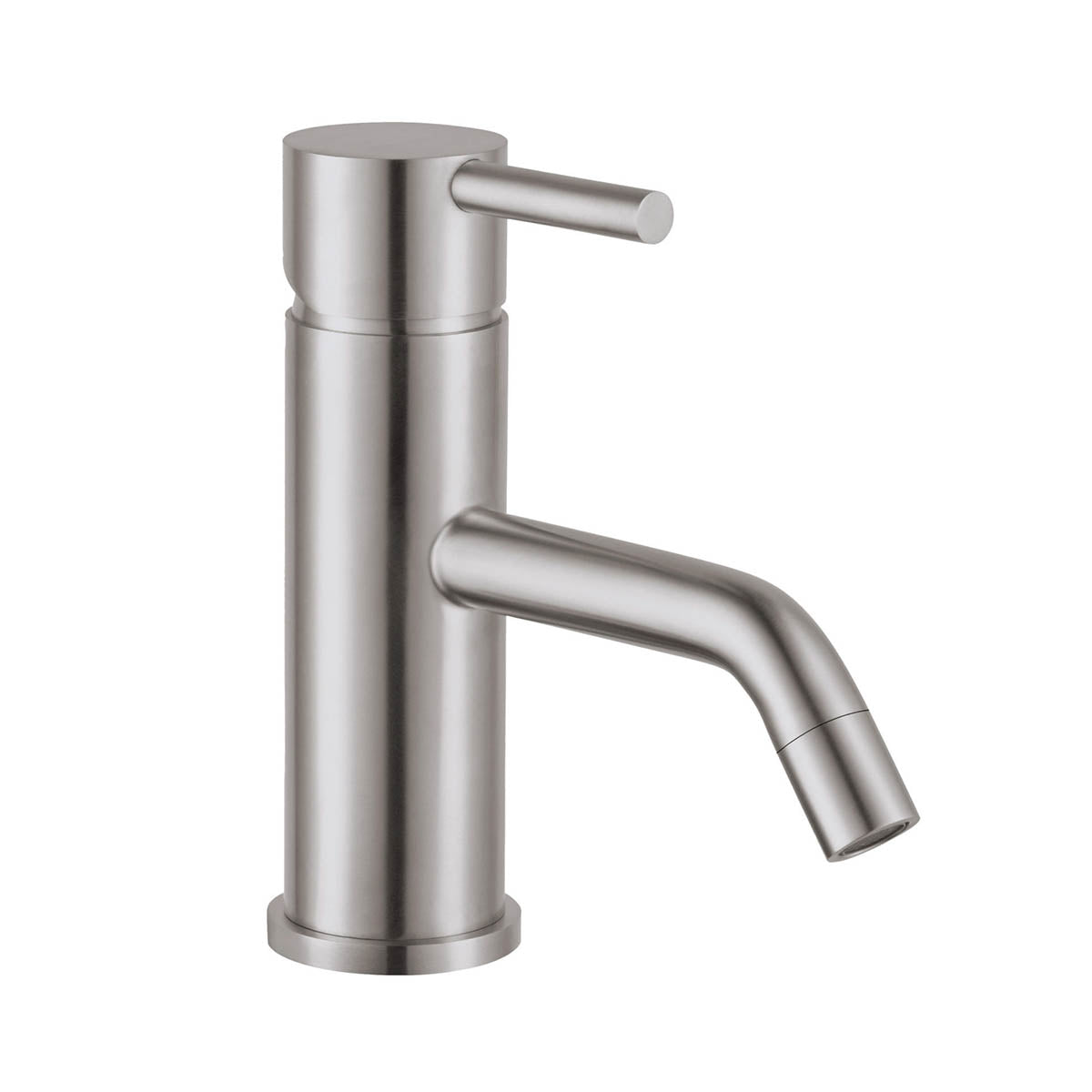 Inox Brushed Stainless Steel Single Lever Basin Mixer-Tapron