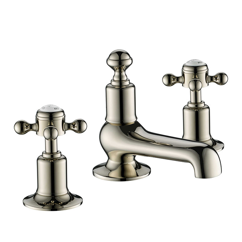 Basin mixer tap with dual crosshead handle -Ireland