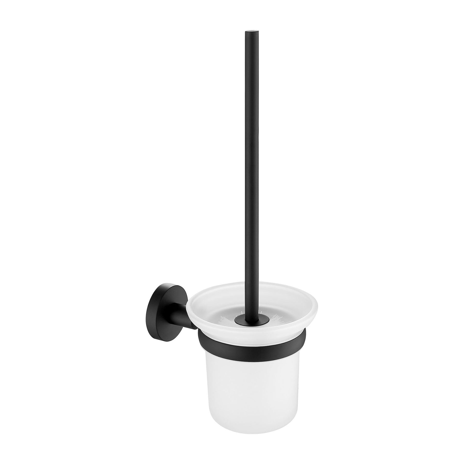 Black Toilet Brush Holder - Matt Black - tapron