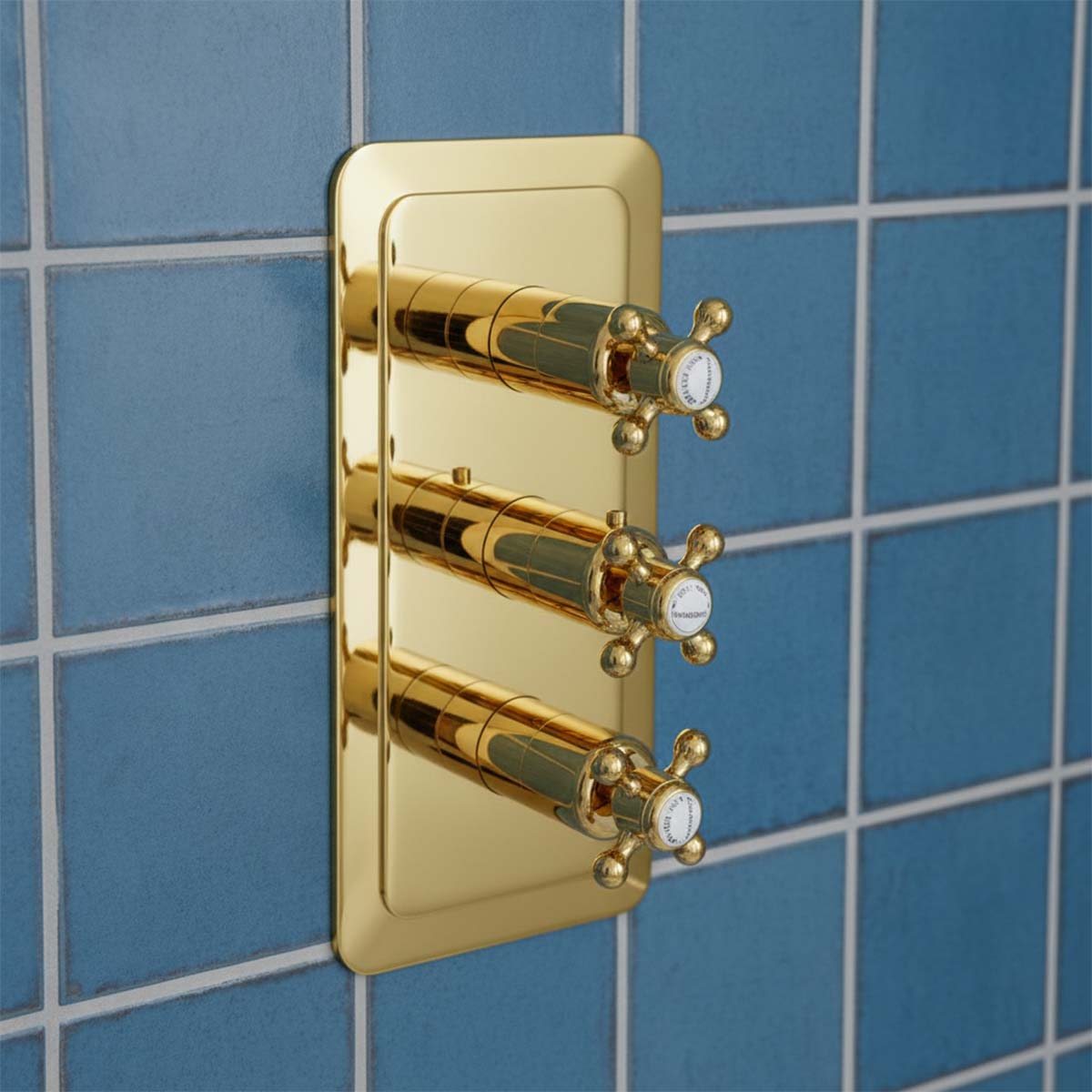 3-Outlet Vertical Crosshead Concealed Thermostatic Valve