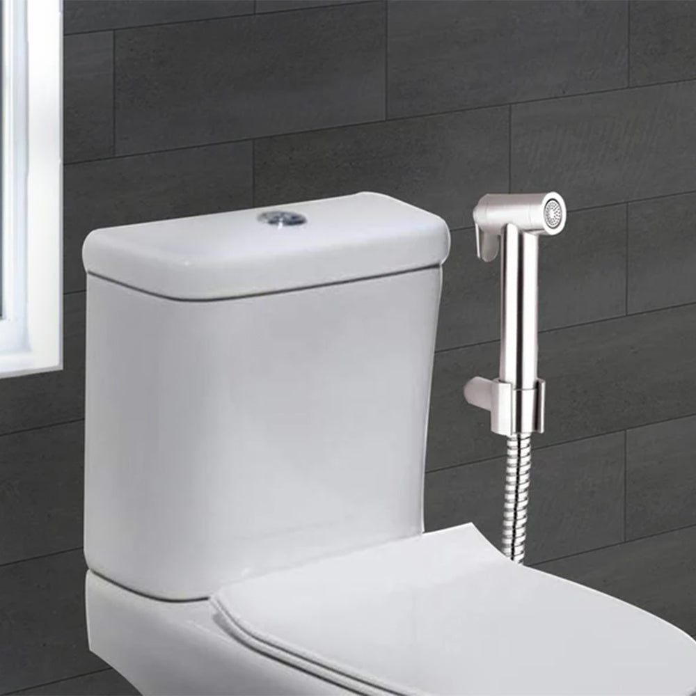 Pure Stainless Steel Round Shower Douche Set with Handset and Bracket HP1