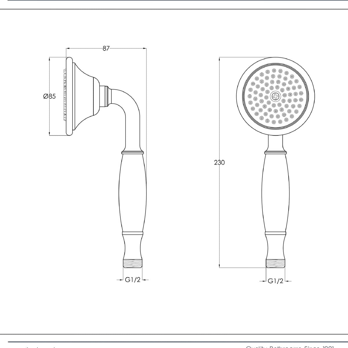 Single Function Shower Handle - Brushed Nickel