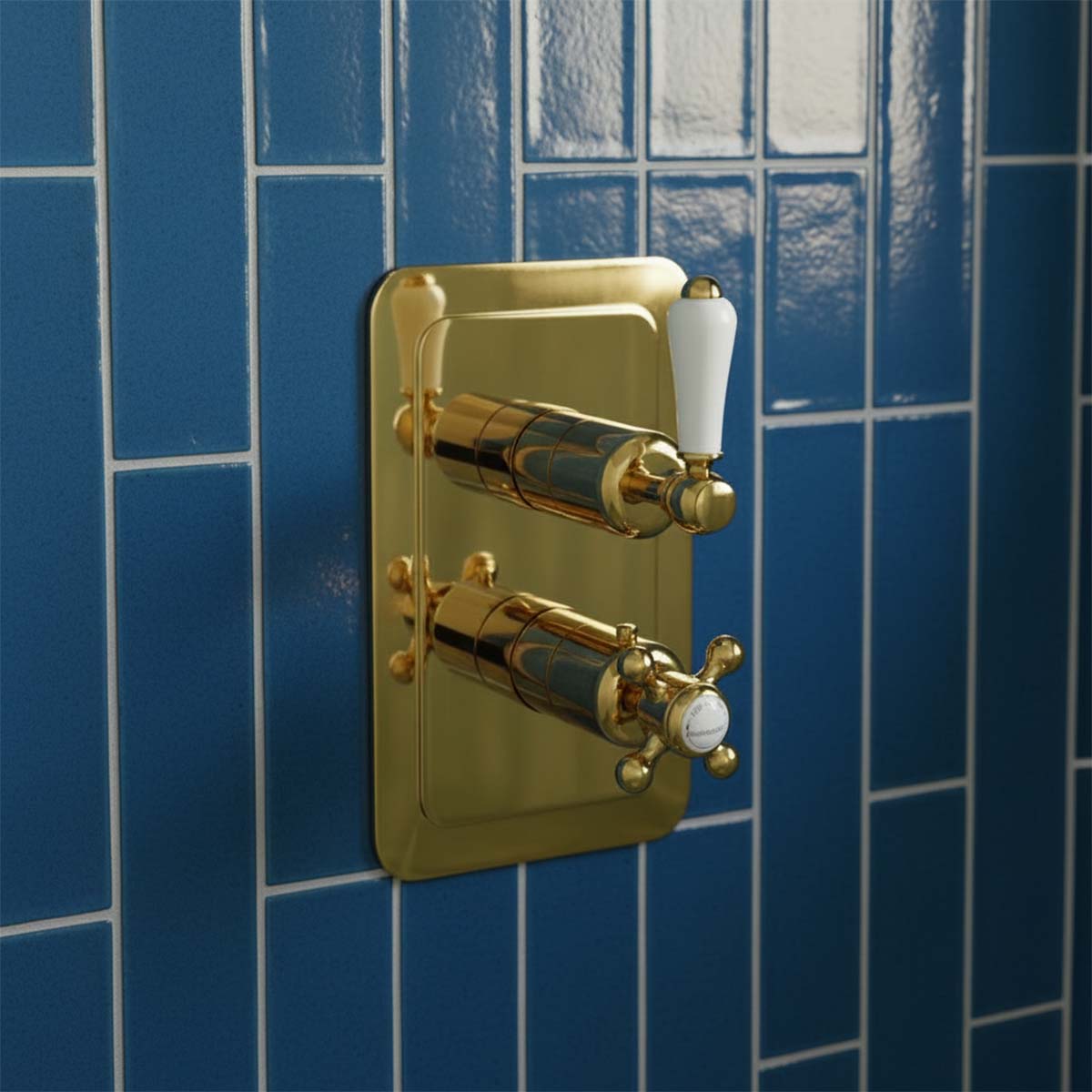 Single Outlet Concealed Shower Mixer Valve - Gold