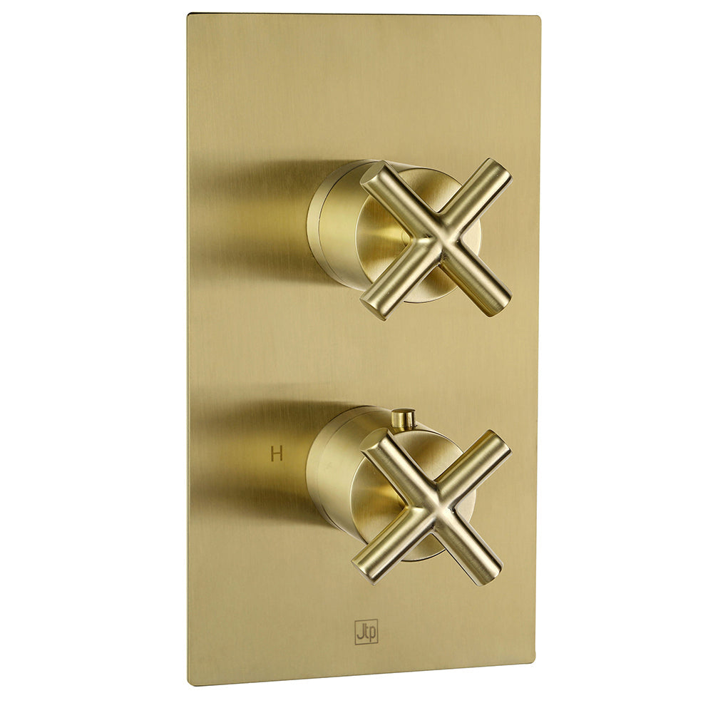 Thermostatic Concealed 2 Outlet Shower Valve, Vertical
