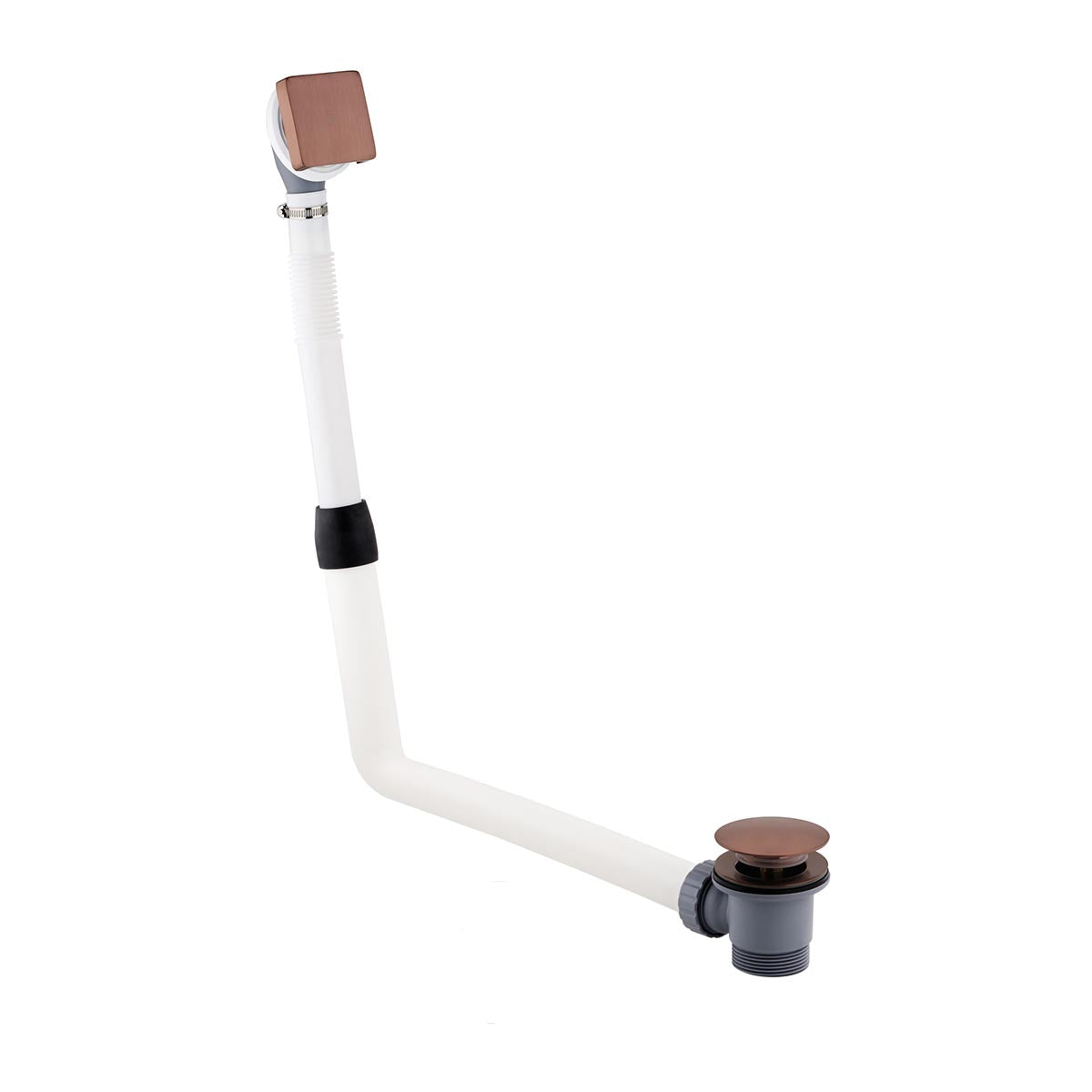 Square Click Clack Bath Waste - Brushed Bronze