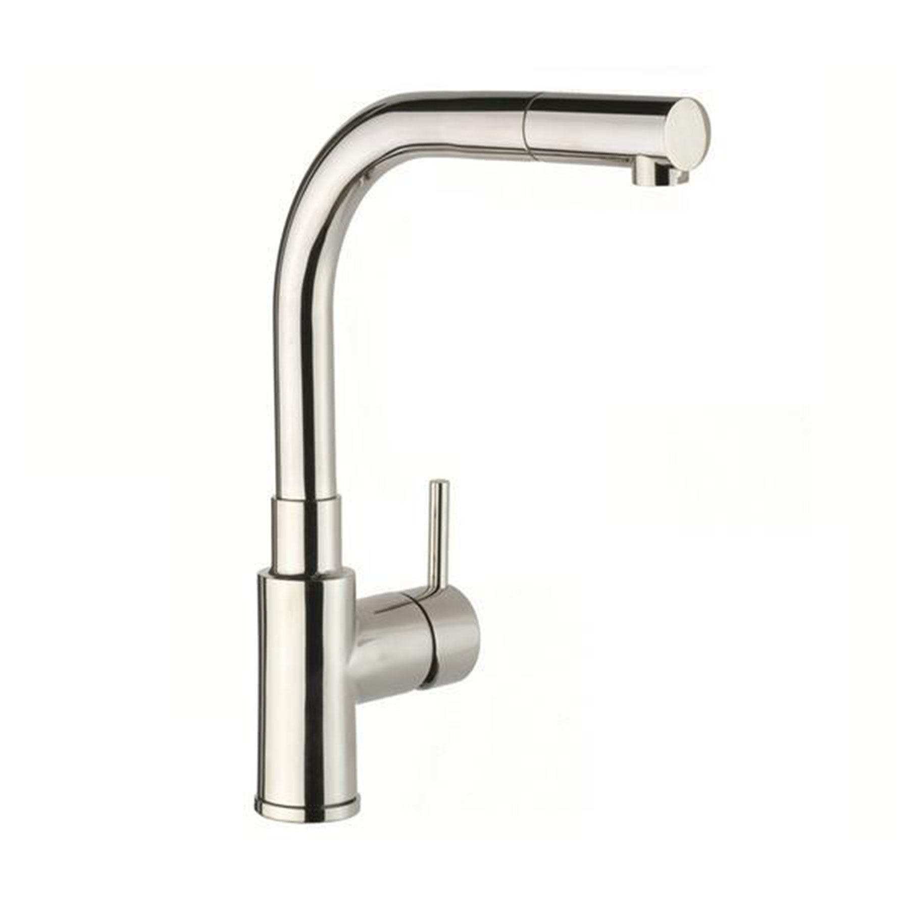 Stainless steel single lever kitchen tap