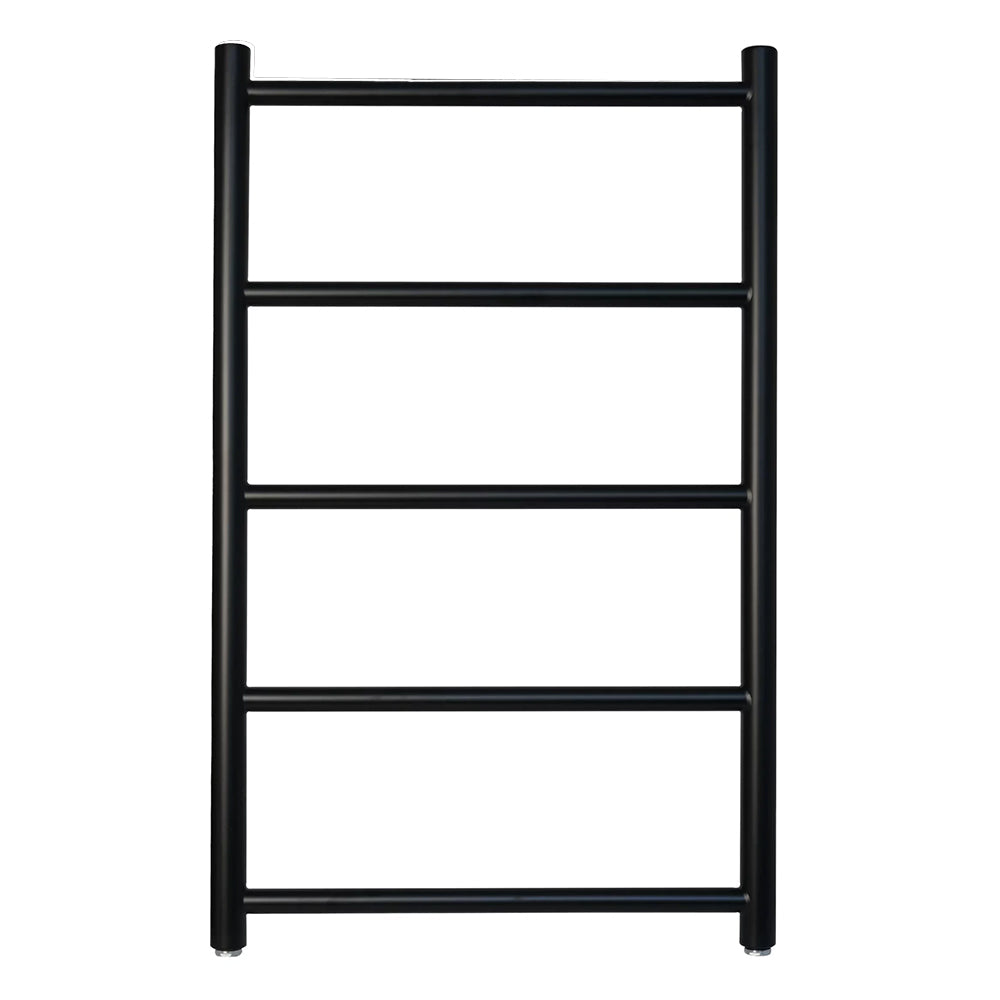 Black heated towel rail radiator 800 x 500 mm dual fuel