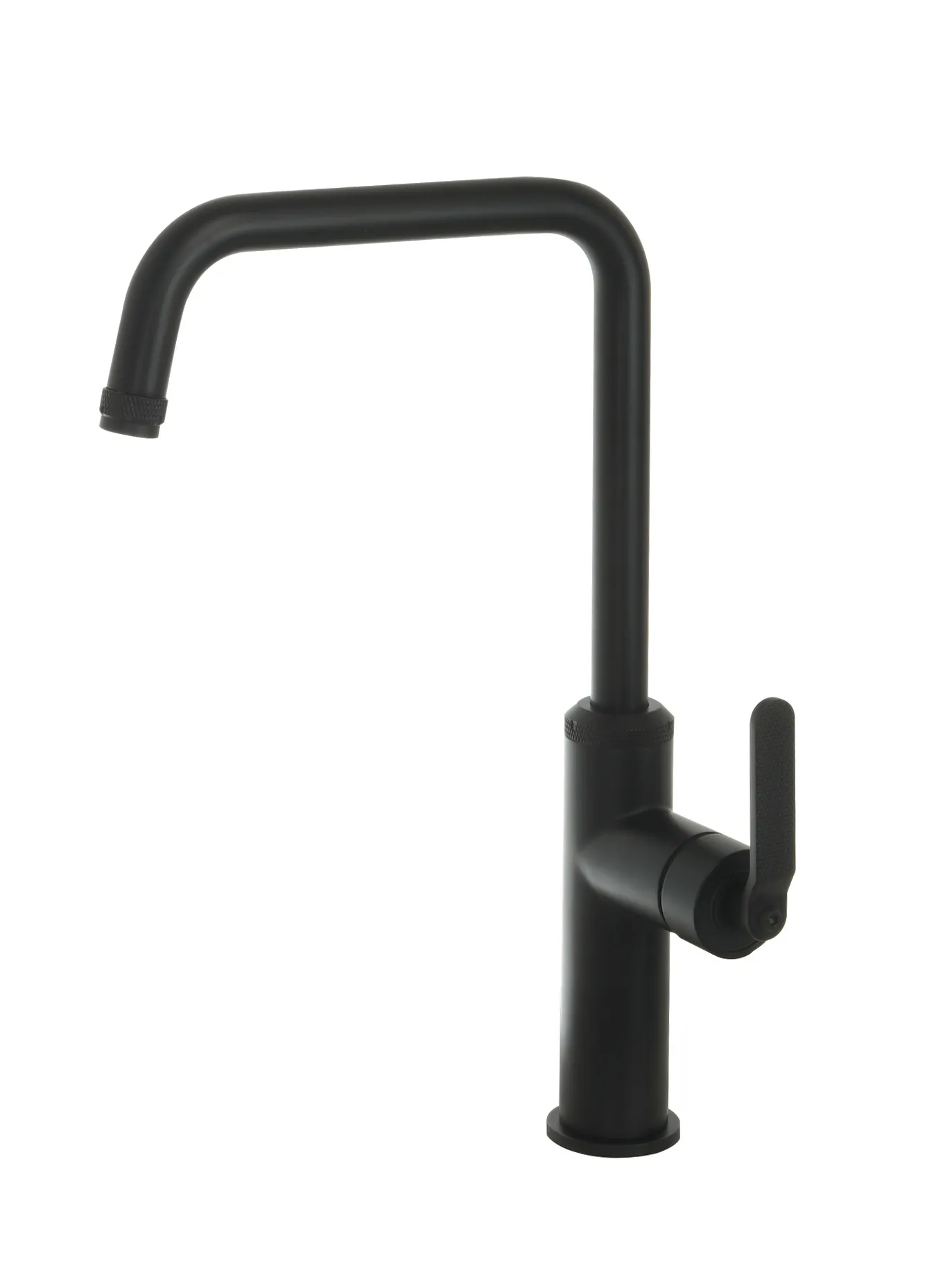 Matt black monobloc kitchen sink tap