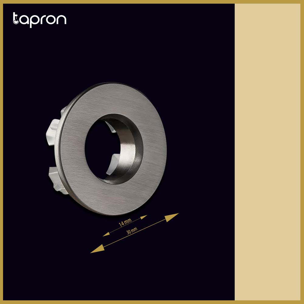 Black sink overflow cap - Dimension