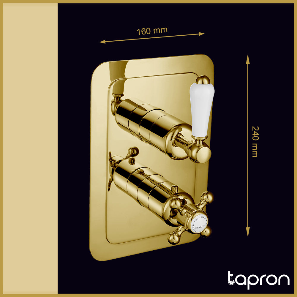 Traditional single outlet shower valve - Dimension