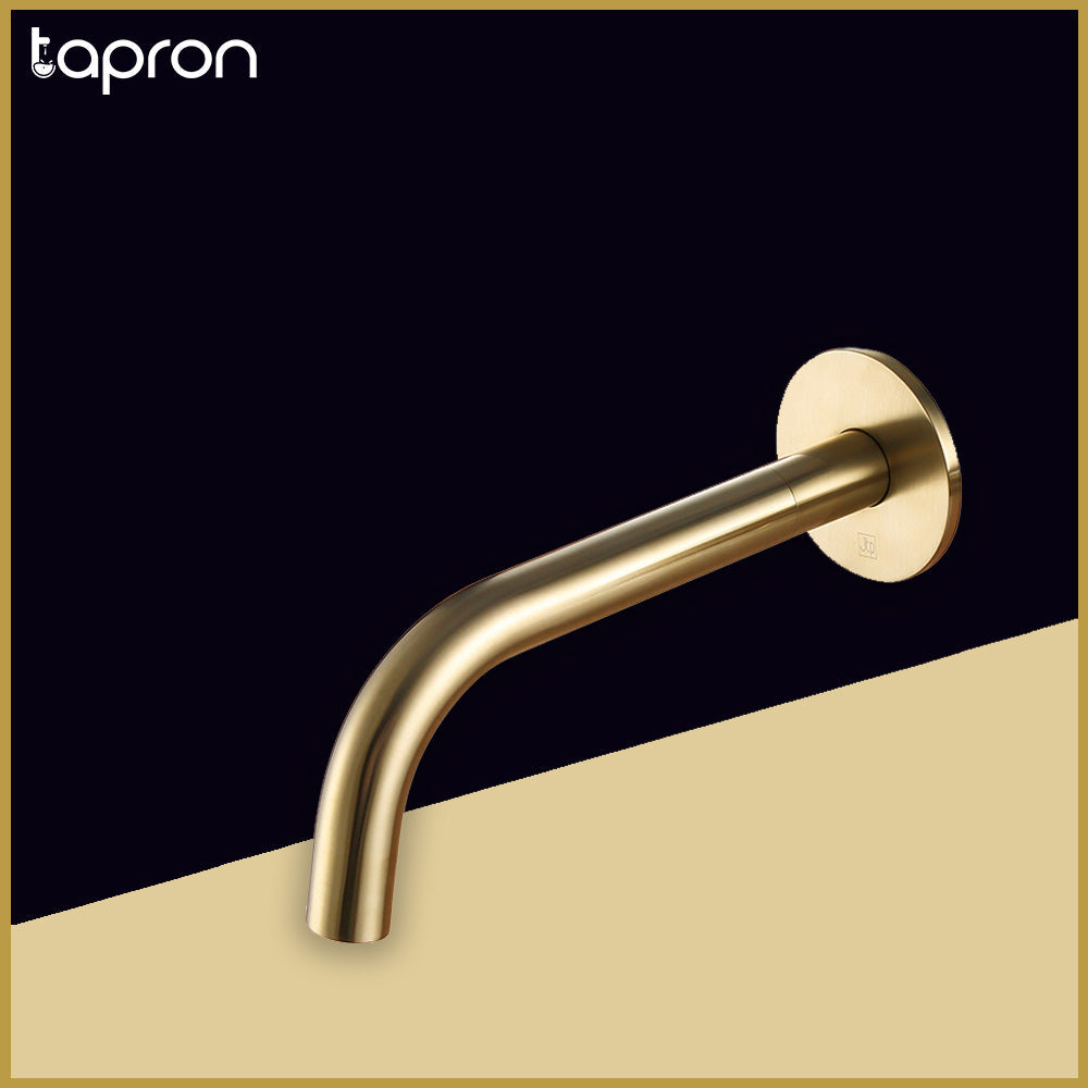 Brushed Brass Basin Mixer Tap Spout-Tapron