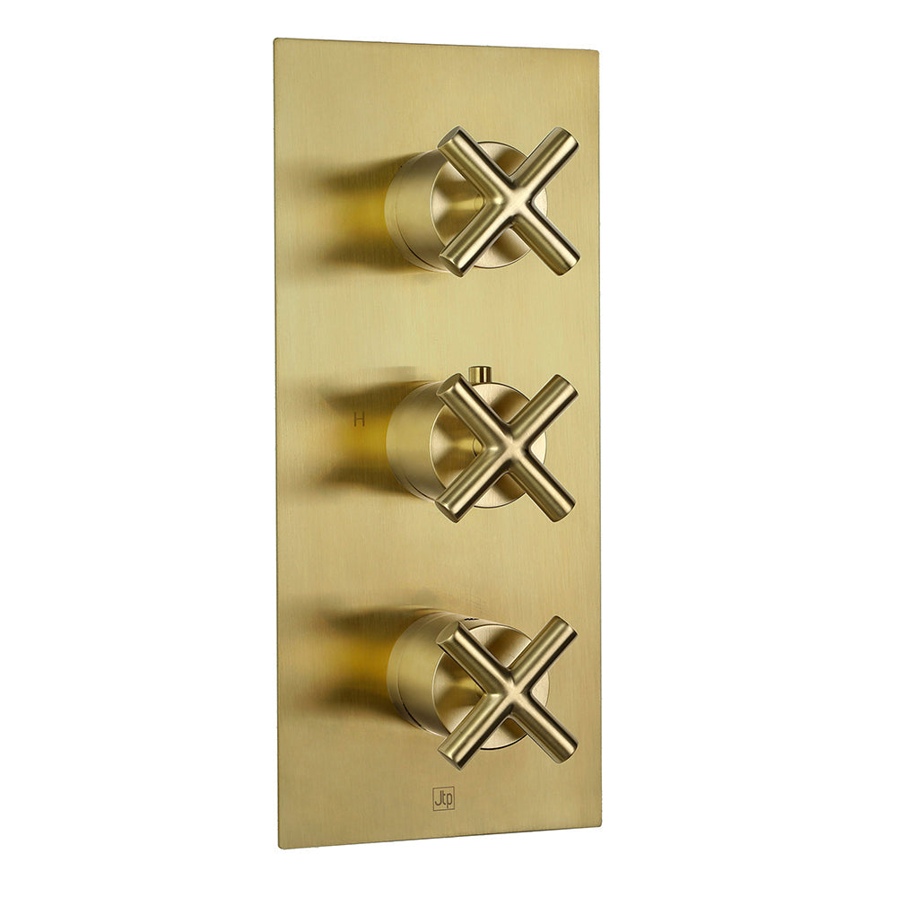 Thermostatic Concealed 2 Outlet Shower Valve, Vertical