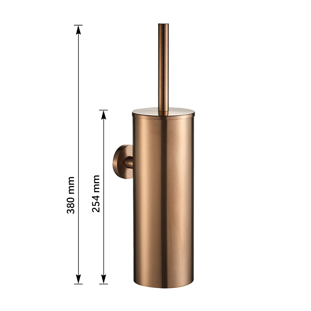 Bronze Toilet Brush Holder with Brush Set