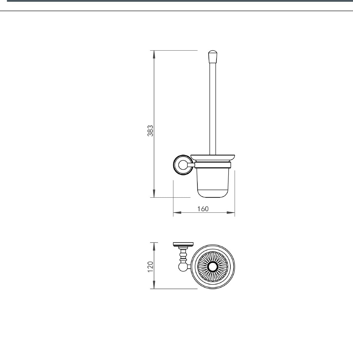 Toilet Brush with Holder Wall Mounted