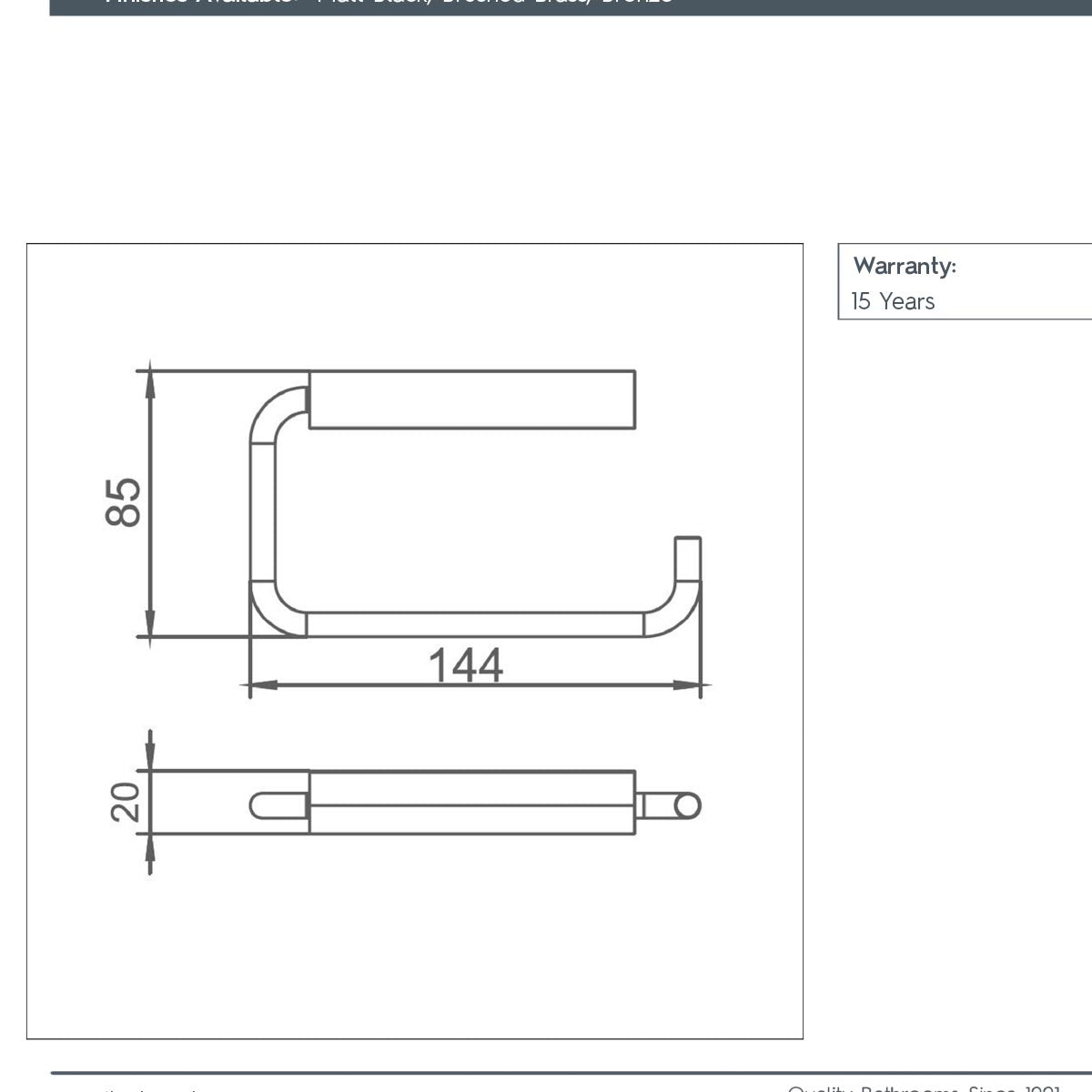 Toilet Roll Holder - Brass