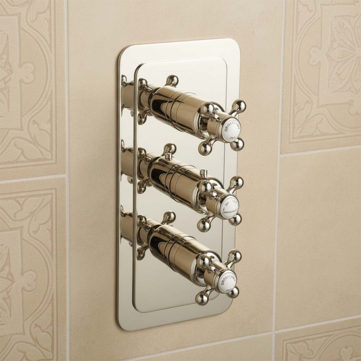 Traditional 2 Outlet Concealed Shower Mixer Valve – Nickel