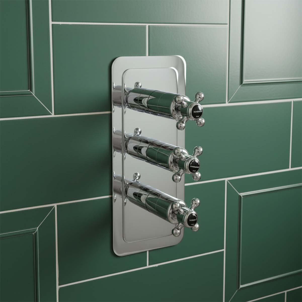 Traditional Chrome Concealed Shower Valve for 3 Outlet – Vertical