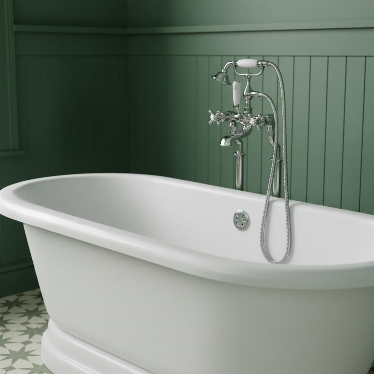 Traditional Freestanding Filler Tap with Shower in Ireland