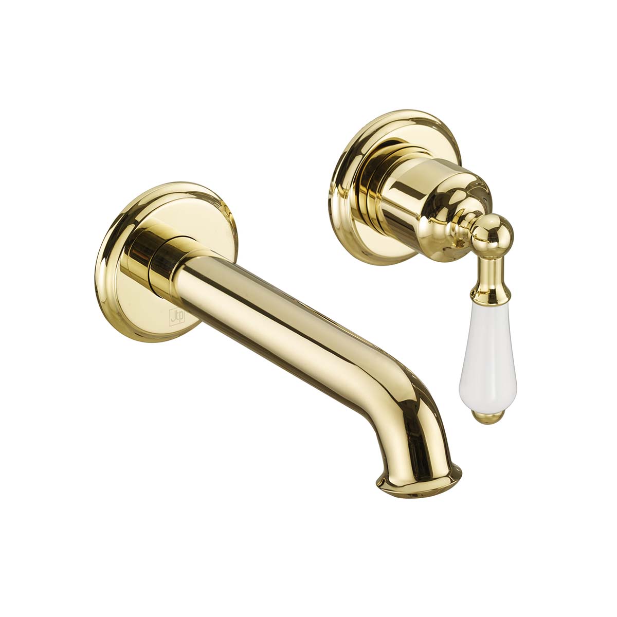 Traditional Single Lever 2-Hole Basin Tap Wall-Mounted - Polished Gold