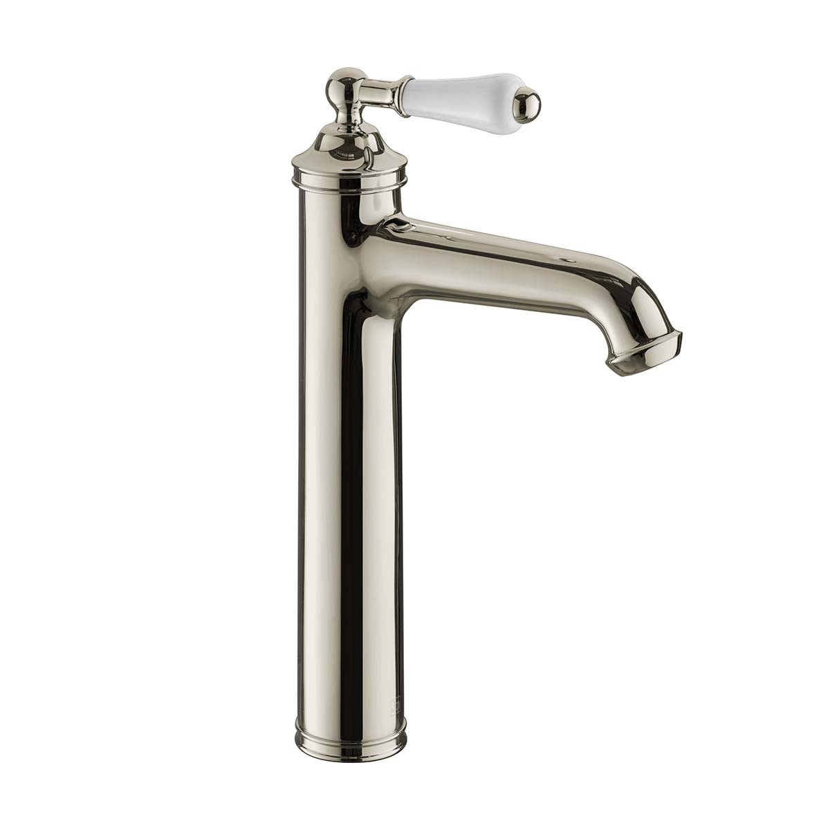Traditional Tall Single Lever Basin Tap - Nickel