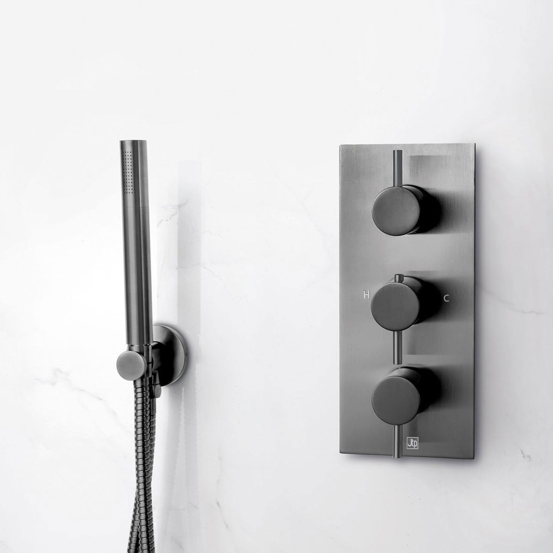 Black concealed thermostatic shower valve
