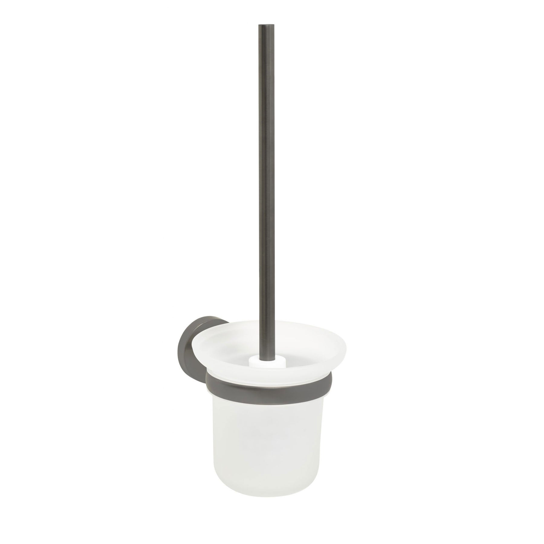 Toilet Brush Holder - Brushed Black - tapron