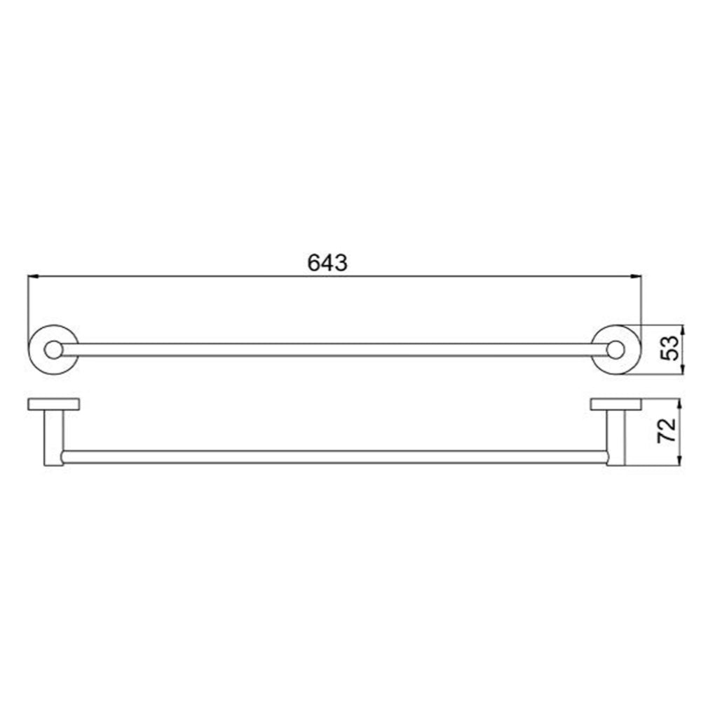 Towel rail holder - Technical drawing