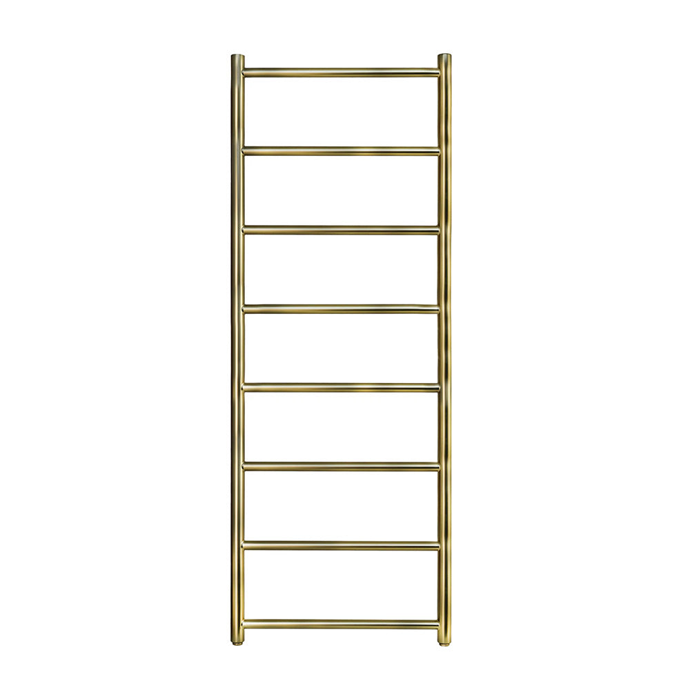 Dual Fuel brushed brass tall towel radiator Ireland 1200mm x 500mm