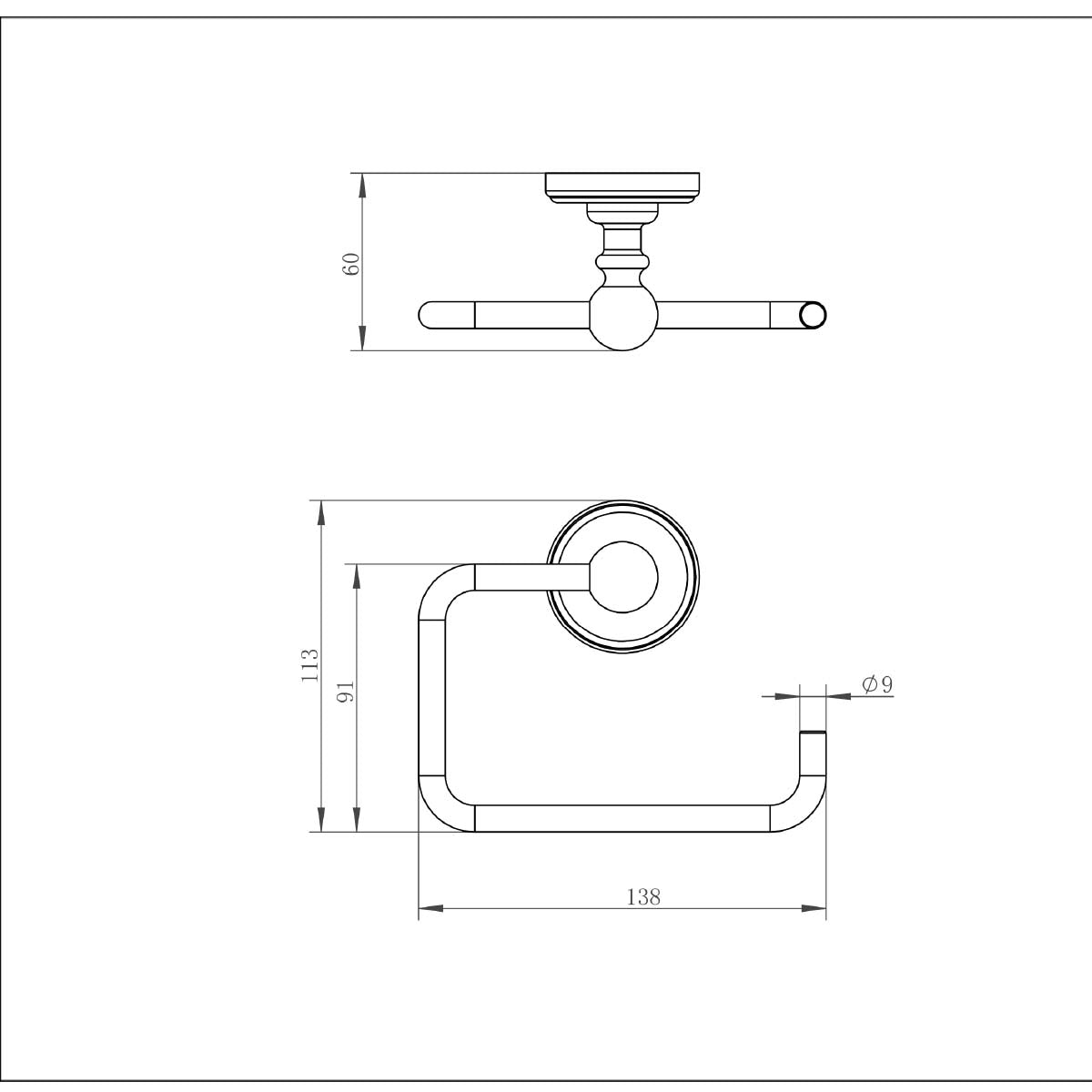 Waldorf Wall Mounted Toilet Roll Holder - Brushed Brass