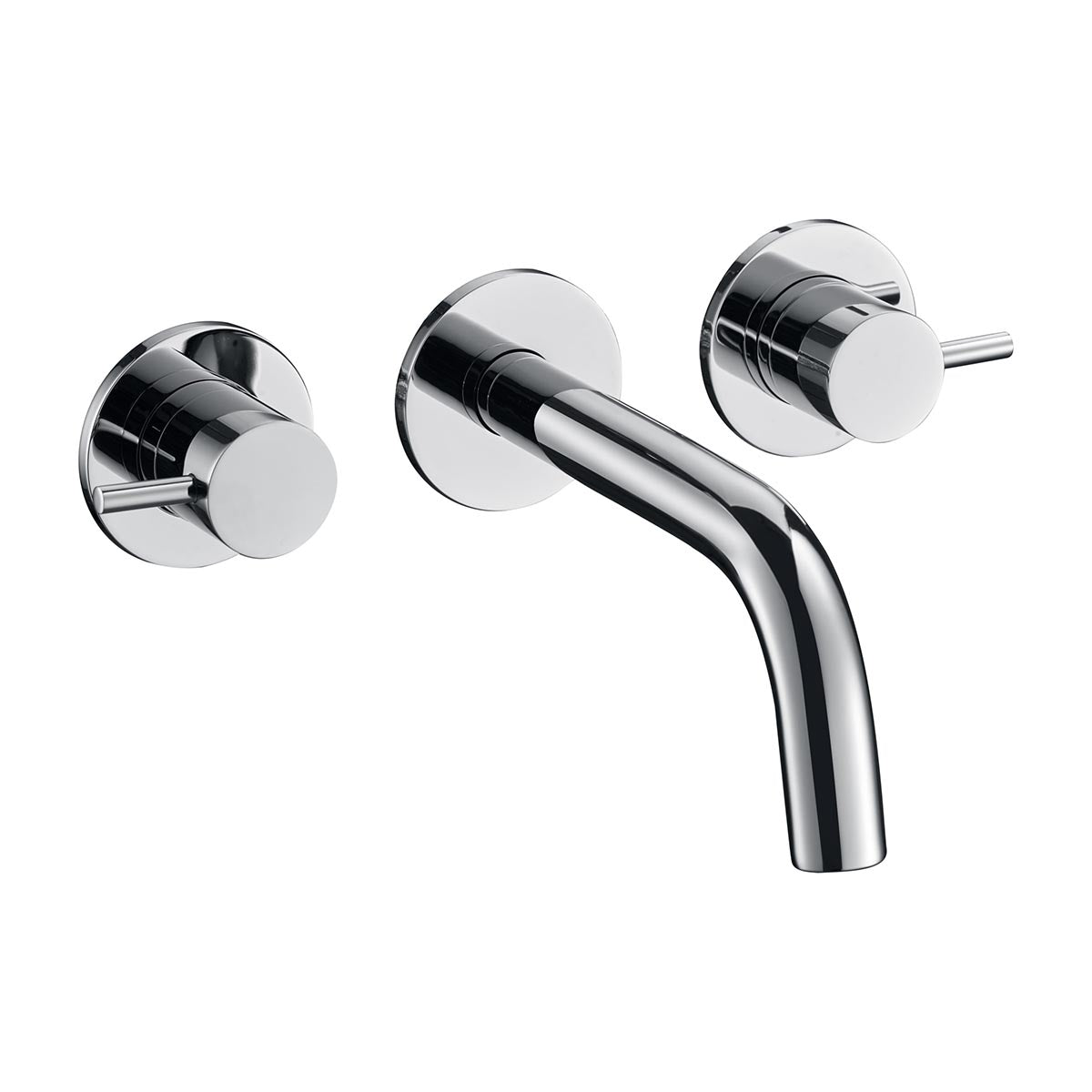 Wall Mounted 3-Hole Basin Mixer - Chrome