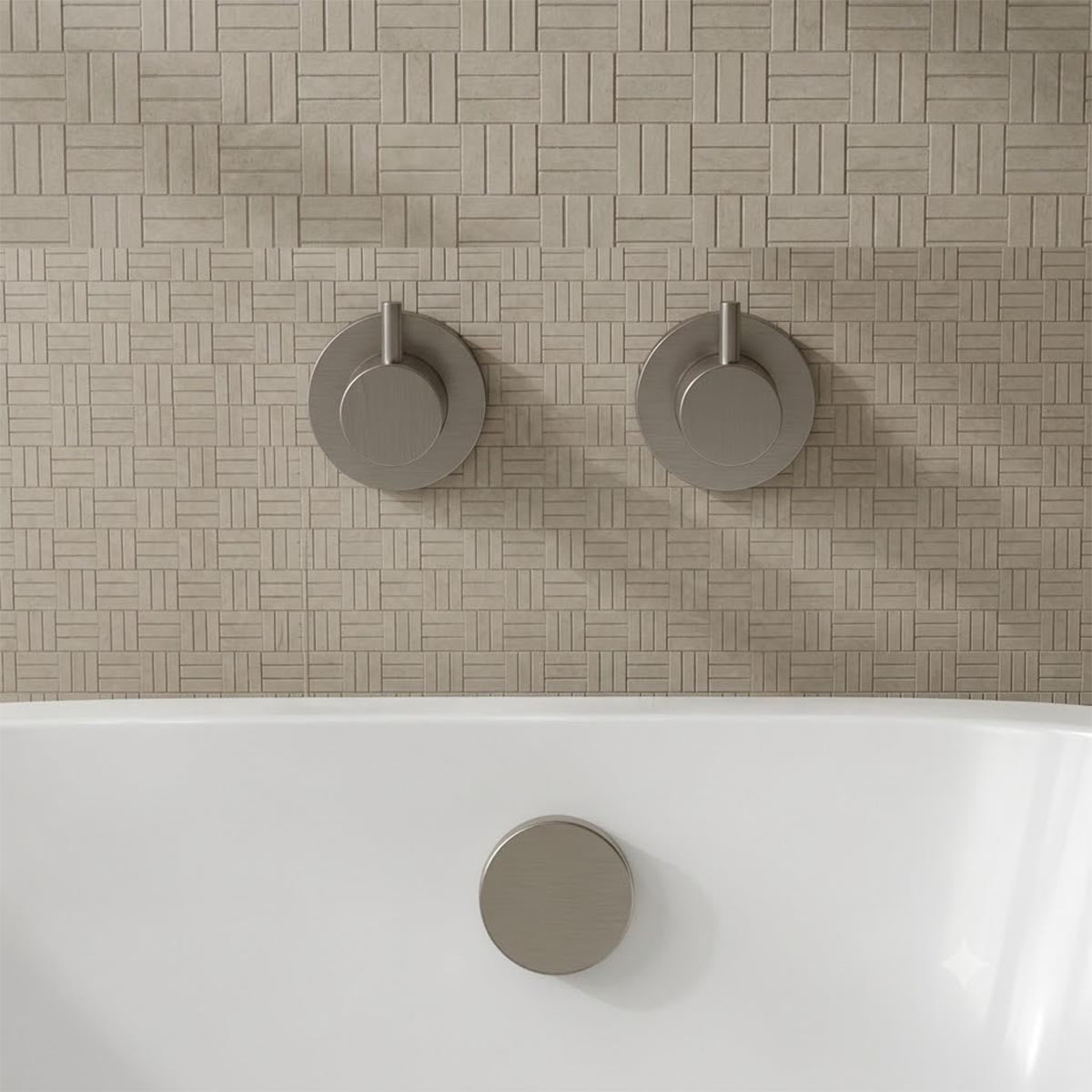 Wall Panel Brushed Stainless Steel On/Off Valves