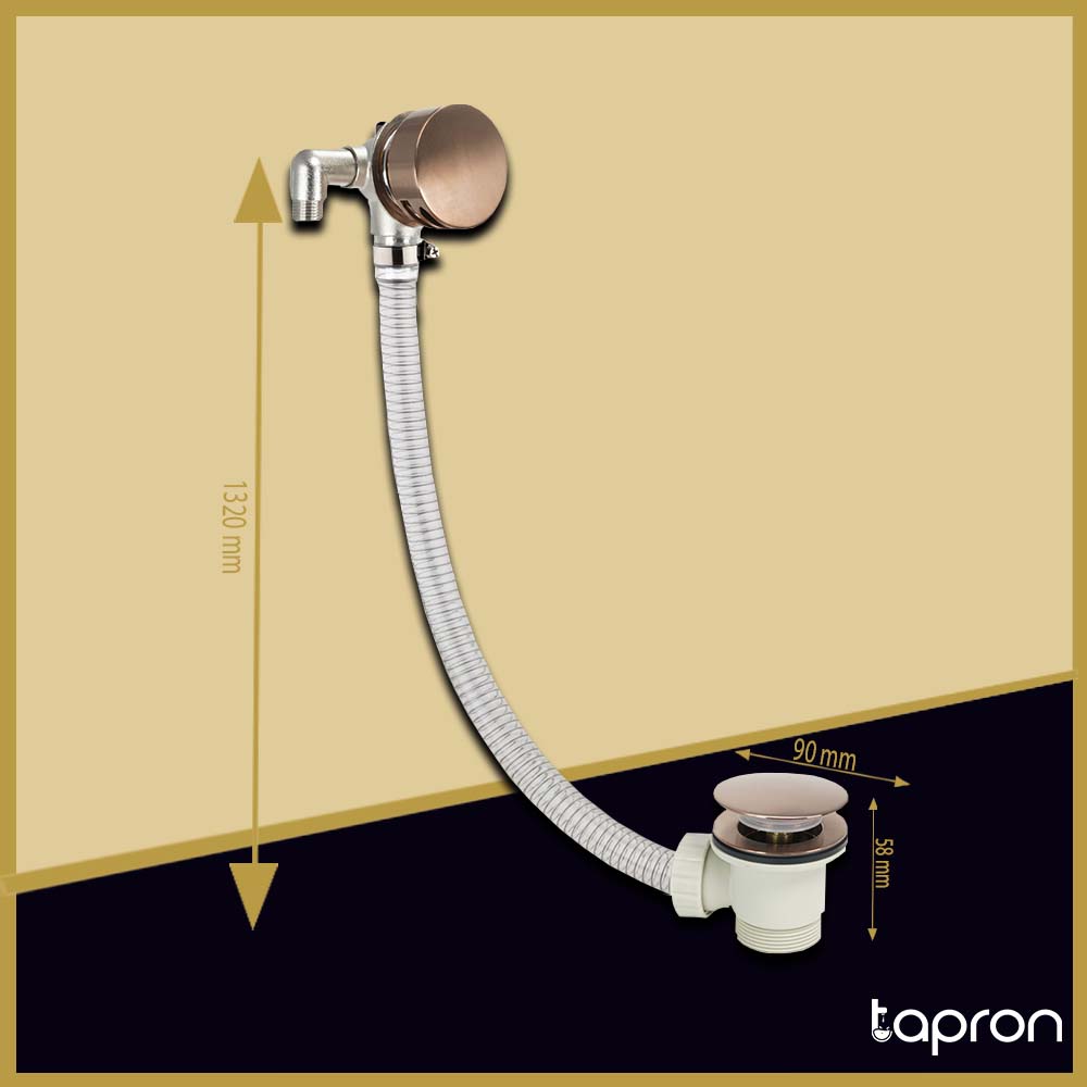 Bronze bath click clack waste - Dimension