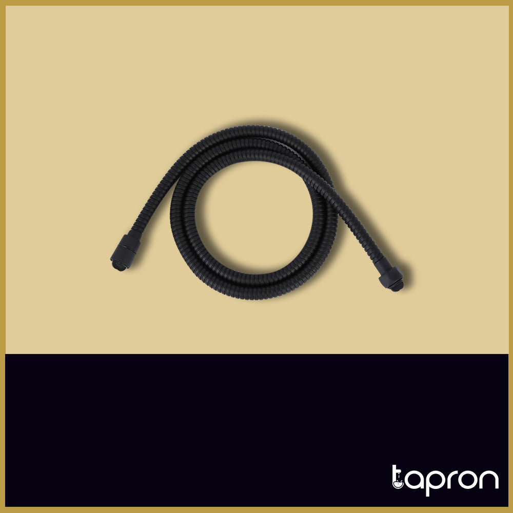 Matt Black Flexible Shower Hose 1.5m-Tapron