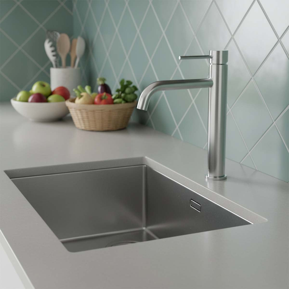 brass kitchen mixer tap